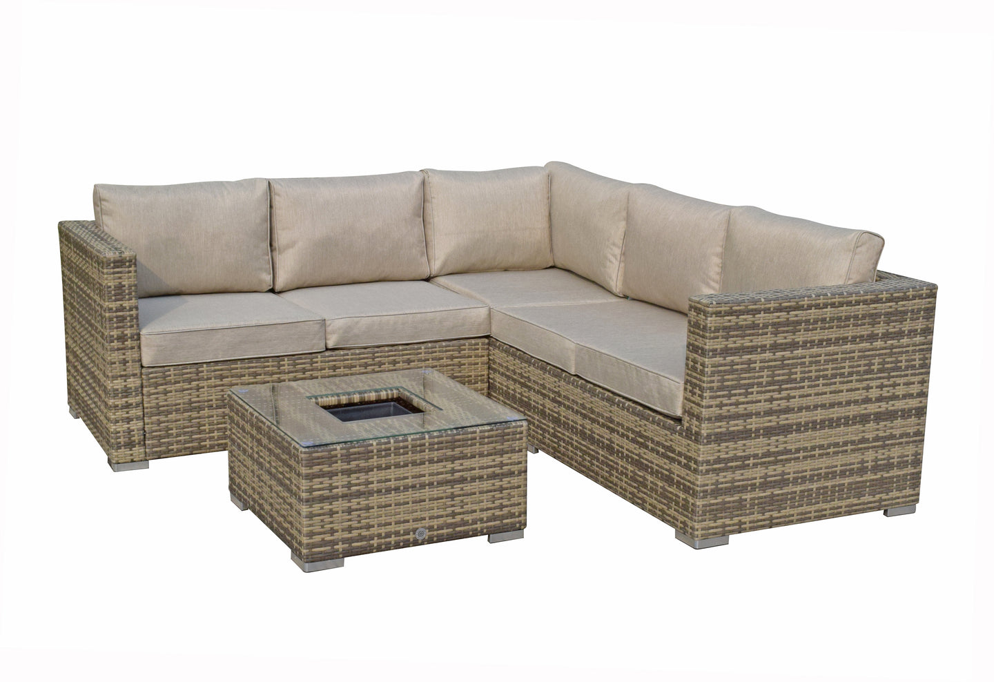 Signature Weave - Outdoor Furniture - Georgia Corner Sofa With Ice Bucket In Coffee Table